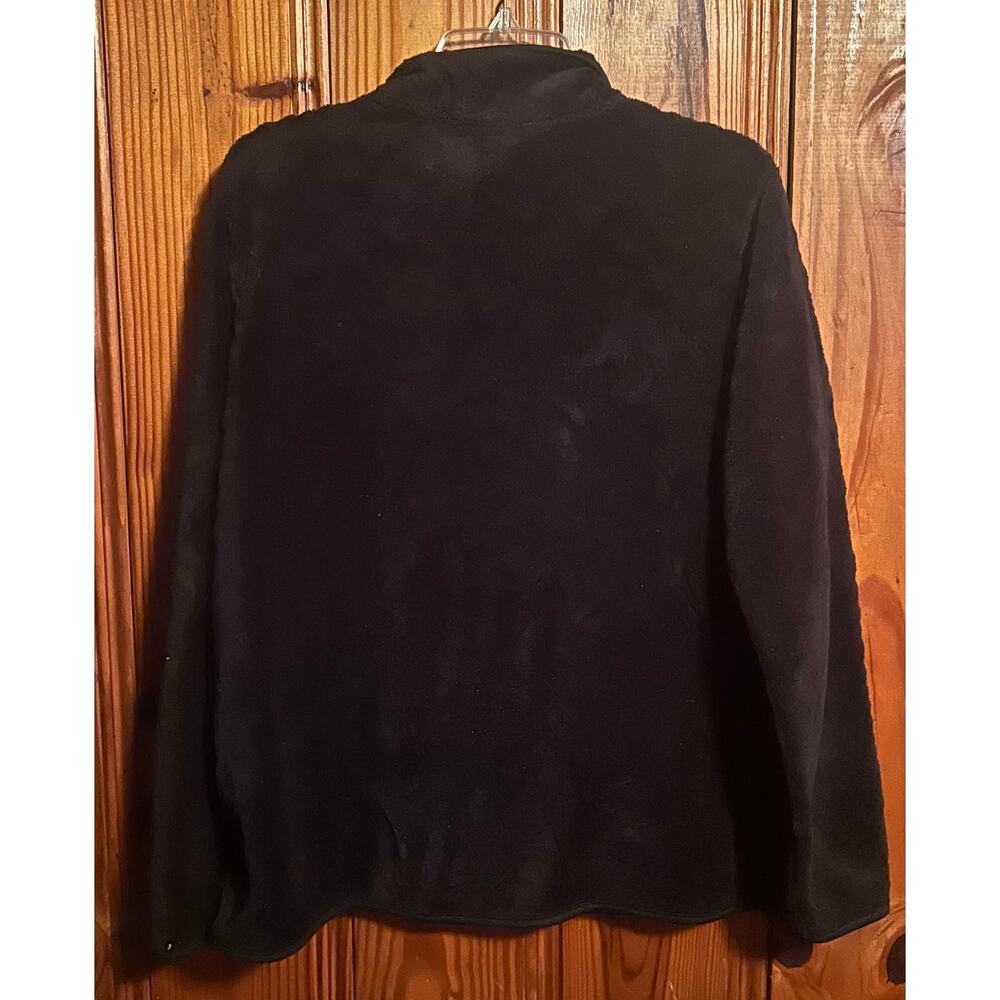 Jason Maxwell women’s fleece jacket black full zip cotton size large - Picture 4 of 8